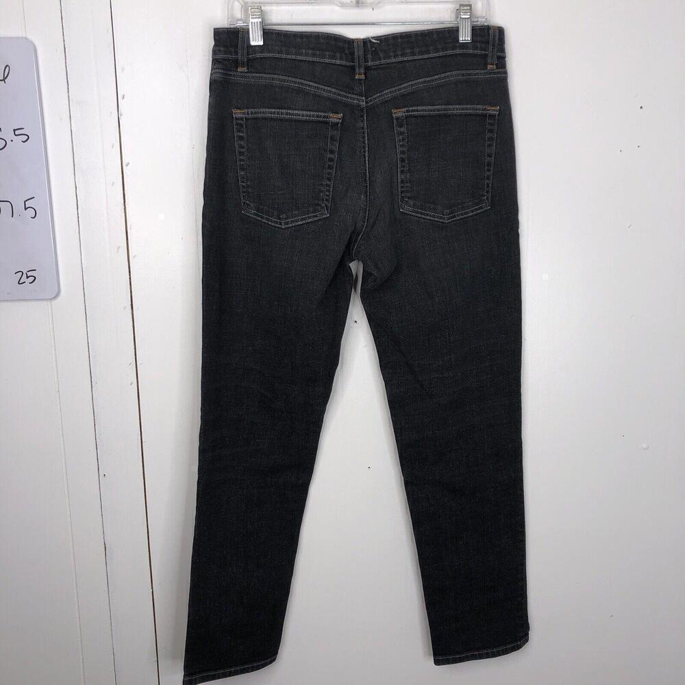 Eileen Fisher Jeans Womens 6 Sustainable Modest Mid Rise Ankle Black Skinny